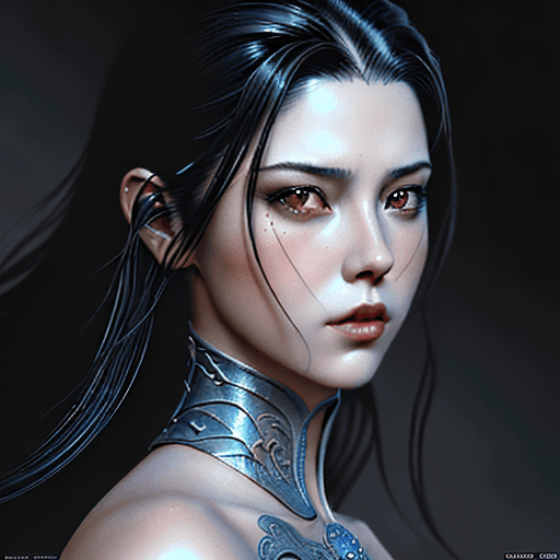 AI generated: portrait of female draconian, intricate, elegant, highly detailed, digital painting, artstation, con...