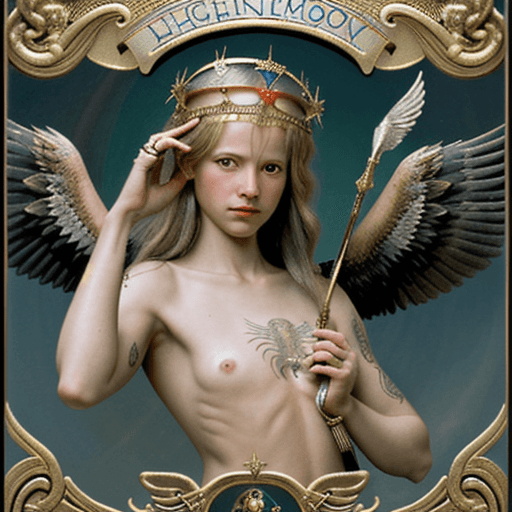 AI generated: Biblically Accurate Angels, Hieronymus Bosch, Eagle, Cherubim, Dominion, Tattoo, Infinity