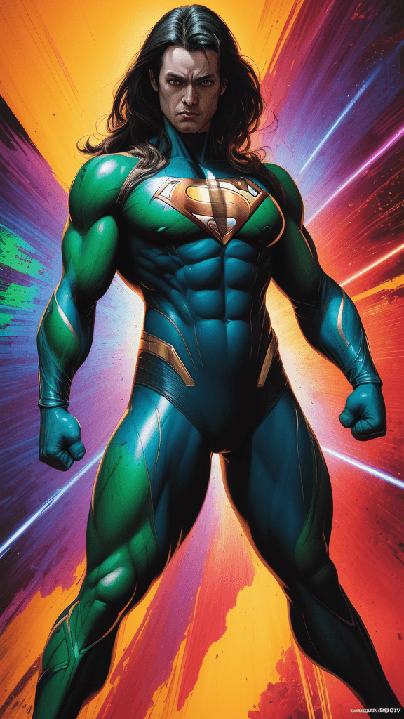 AI generated: (best quality ,8k, 16k, highres, masterpiece:1.2),DC Comics Art Poster by hulk, Prominent eyes and p...