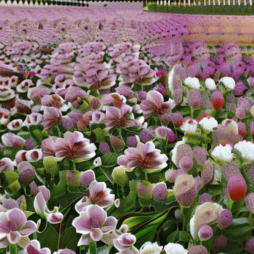 AI generated: A sea of flowers, freshly cut, colorful, white light, highest quality, ultra-detailed