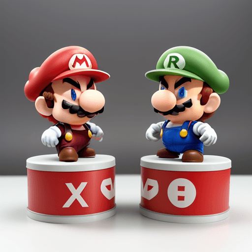 AI generated: funko pop Mario Bros dynamics