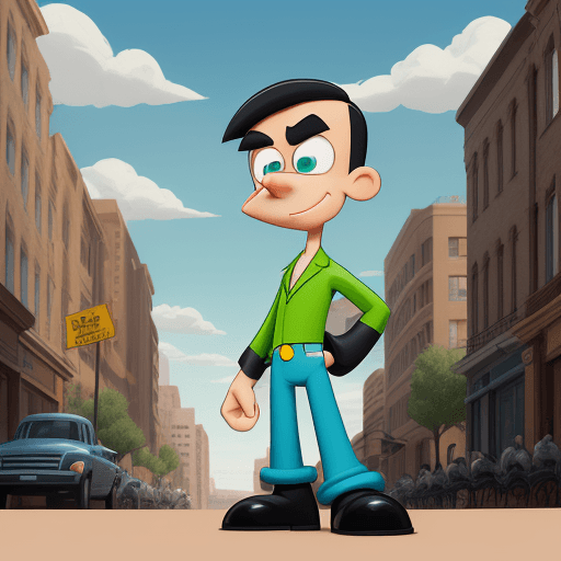 AI generated: perry the platypus as agent p fighting against a bald headed man, clean shaved, oval shaped head, al...