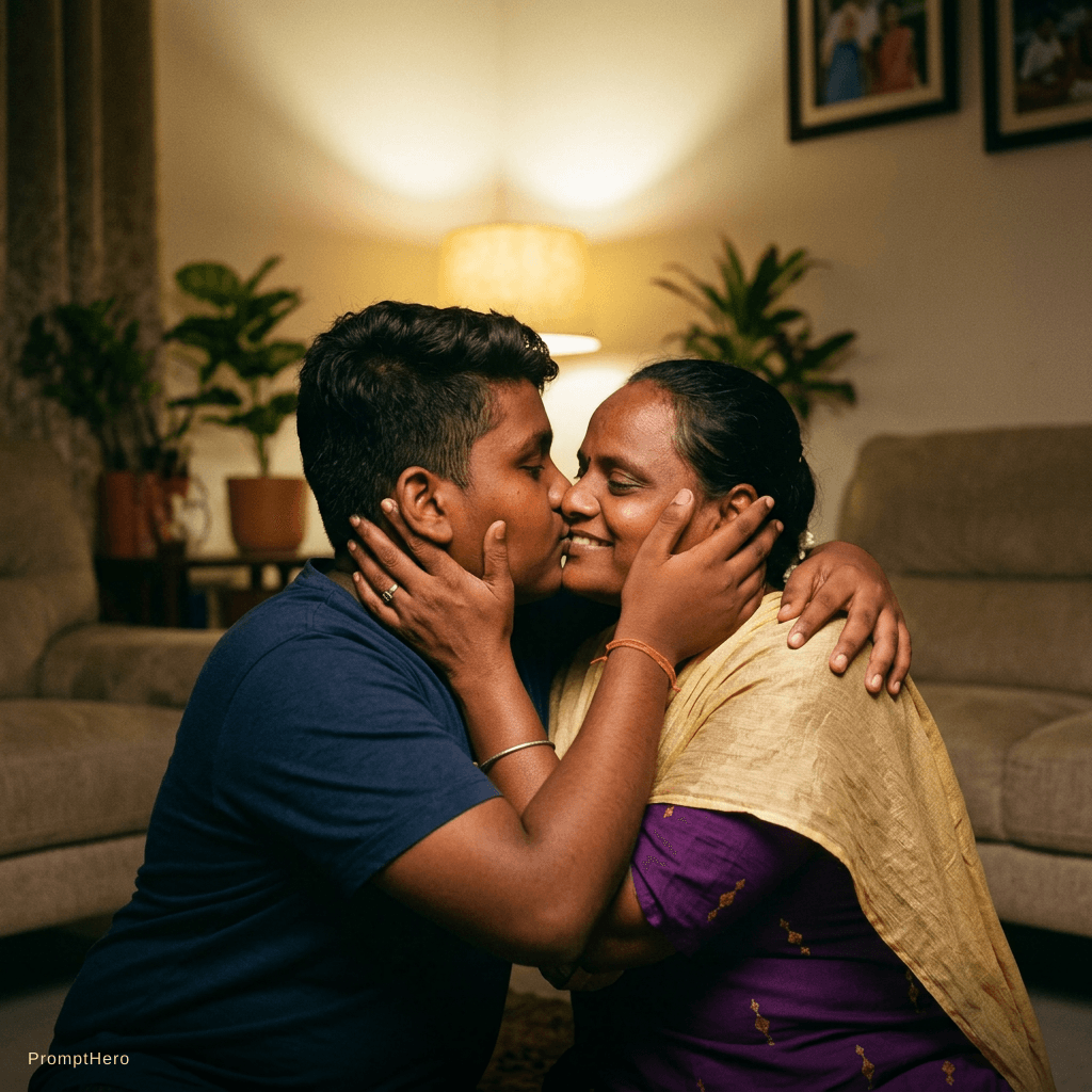 AI generated: Kissing hot of romantic couple 