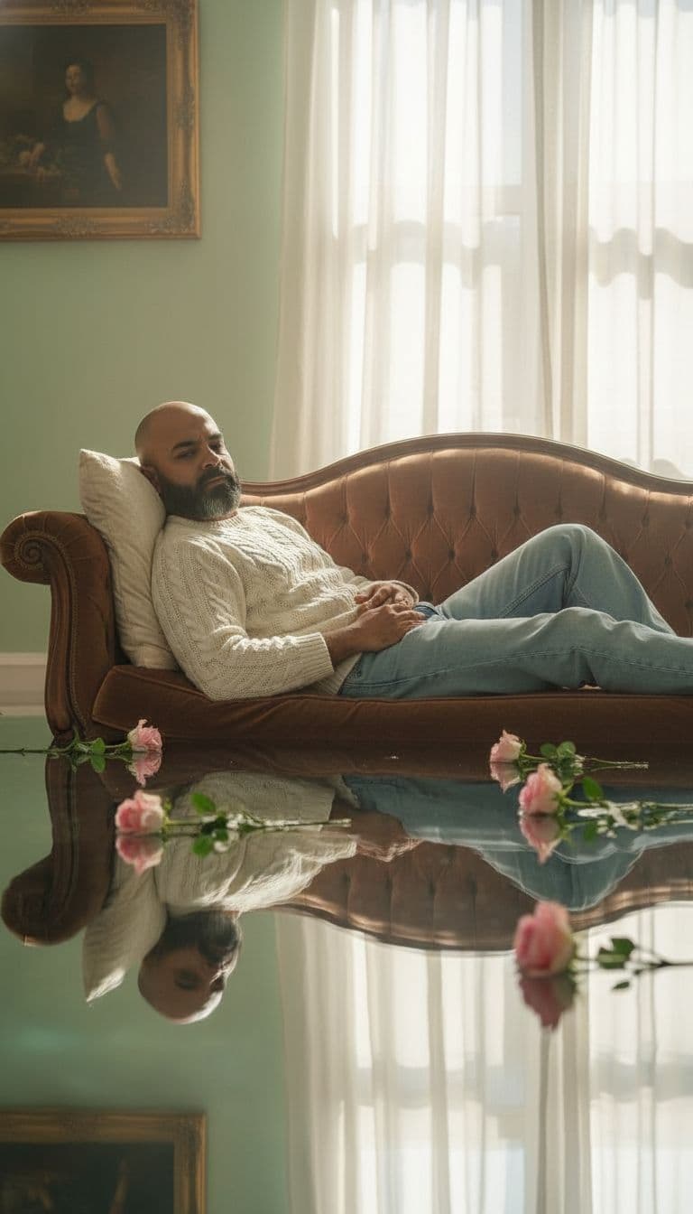 AI generated: a stylish young man with a lean, toned physique (around 57 kg, 5'6 tall) — his beard remains unchang...