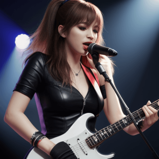 AI generated: rockband female singer