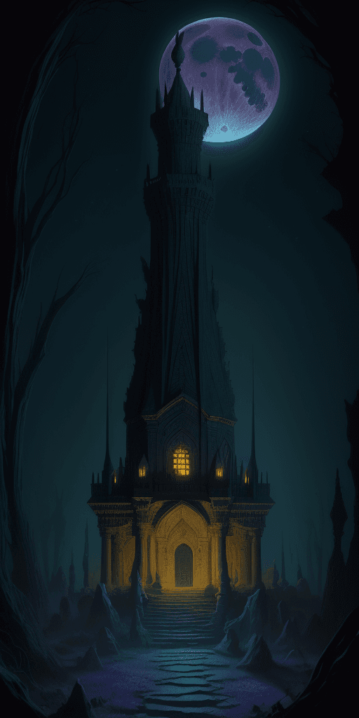 AI generated: tomb of Sadi Shirazi magical moonlit background, 8k, high detail Don Maitz, Todd McFarlane, Mary Bla...