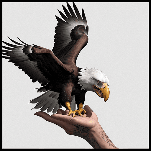 AI generated: arm tattoo screaming eagle