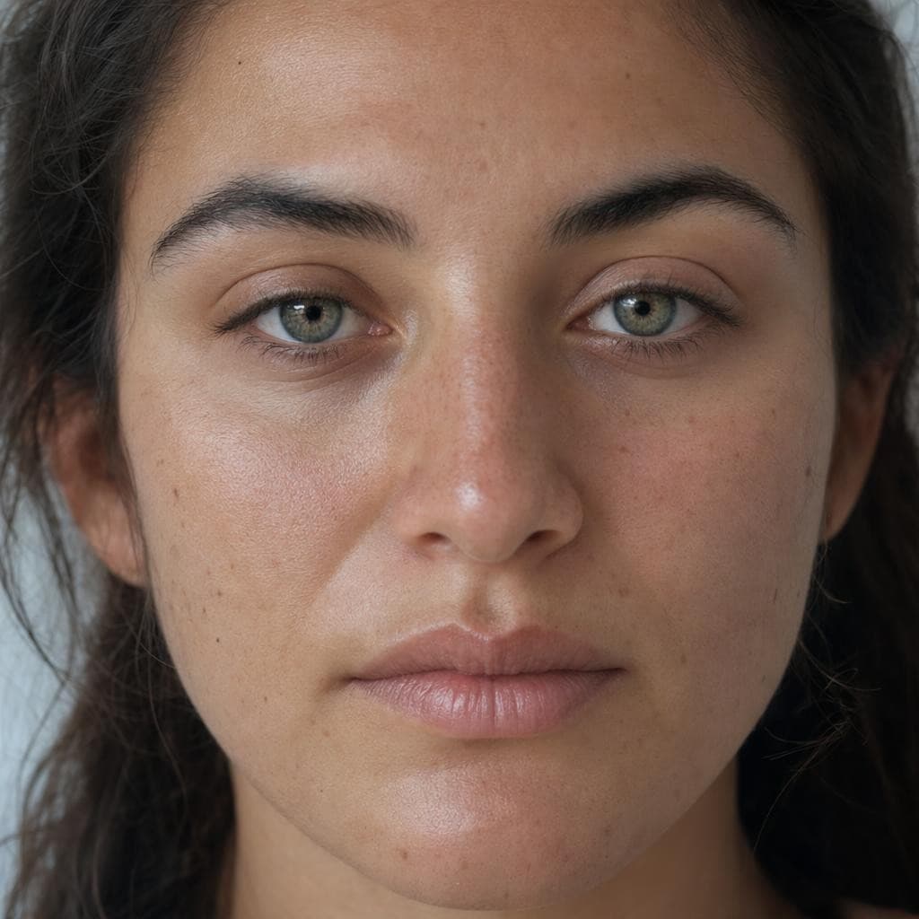 AI generated: Create an extreme close-up,ultra-photorealistic portrait of a real 22-year-old woman with Southern E...