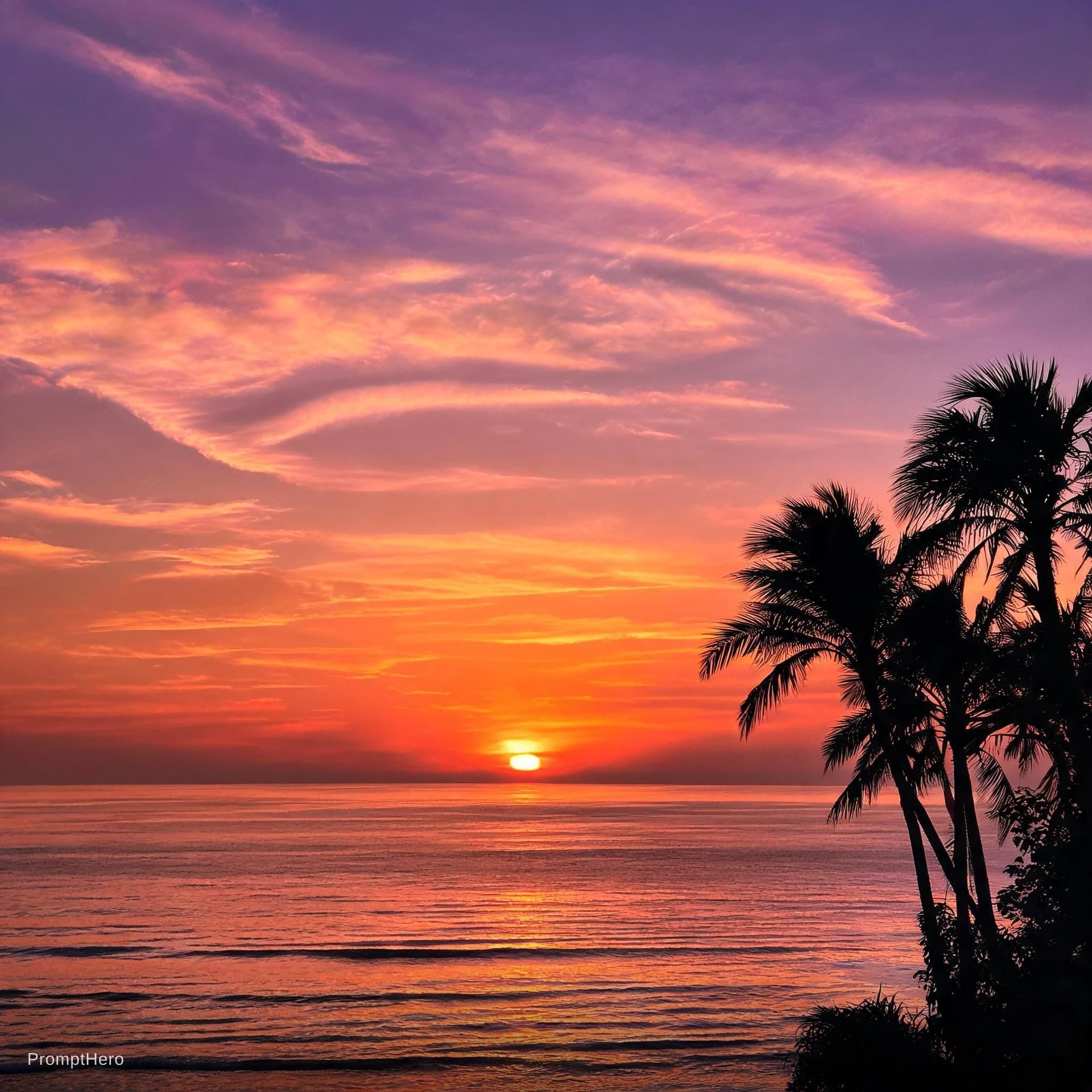 AI generated: Sunset
