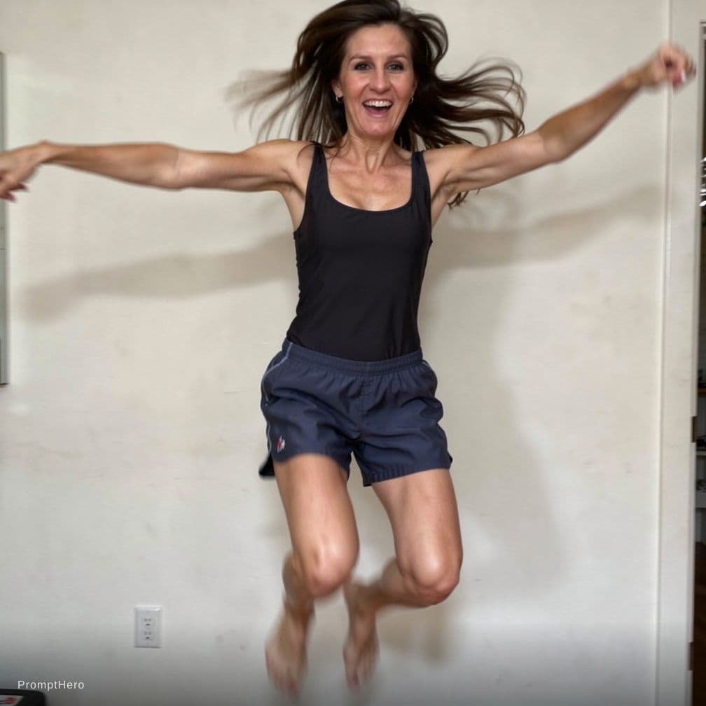 AI generated: titty drop, jumping excited, bikini 