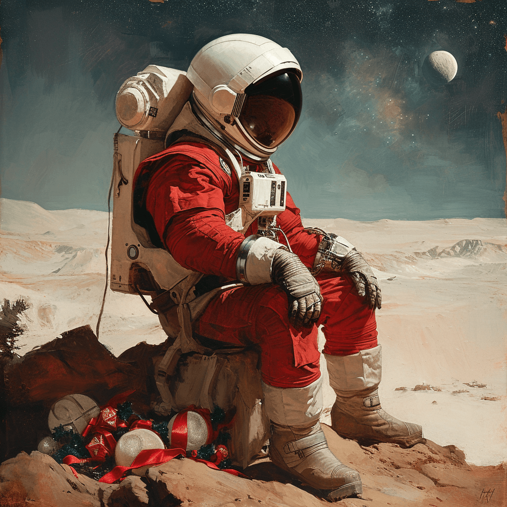 AI generated: merry christmas from mars