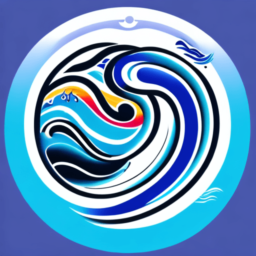 AI generated: company logo for"Wild Waves" that represents music and energy, evoke a sense of movement and positiv...