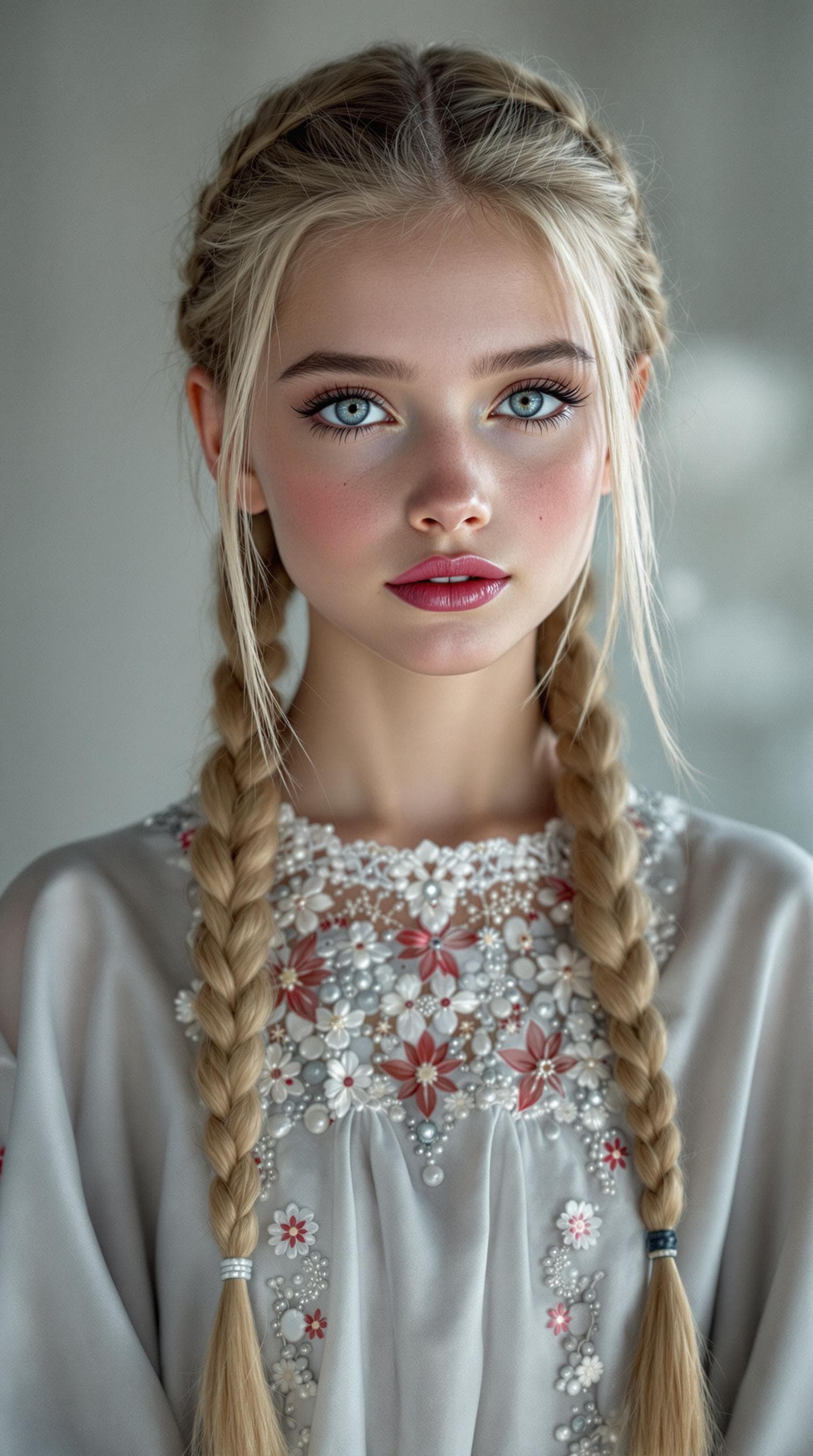AI generated: a professional photo of a exceptionally beautiful girl in the world (age 11), (eleven year old),  Uk...
