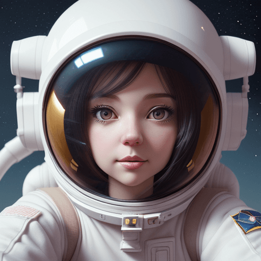 AI generated: a woman with a helmet, cute 3d render, cute detailed digital art, female explorer cute thick woman, ...