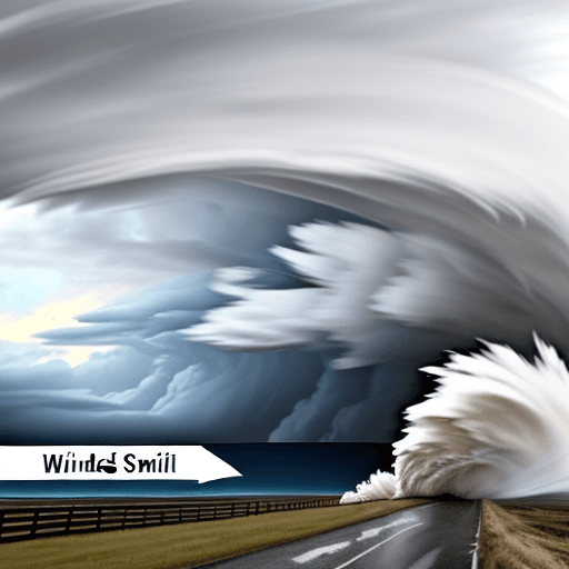 AI generated: 3 smaill winds combine into a big storm
