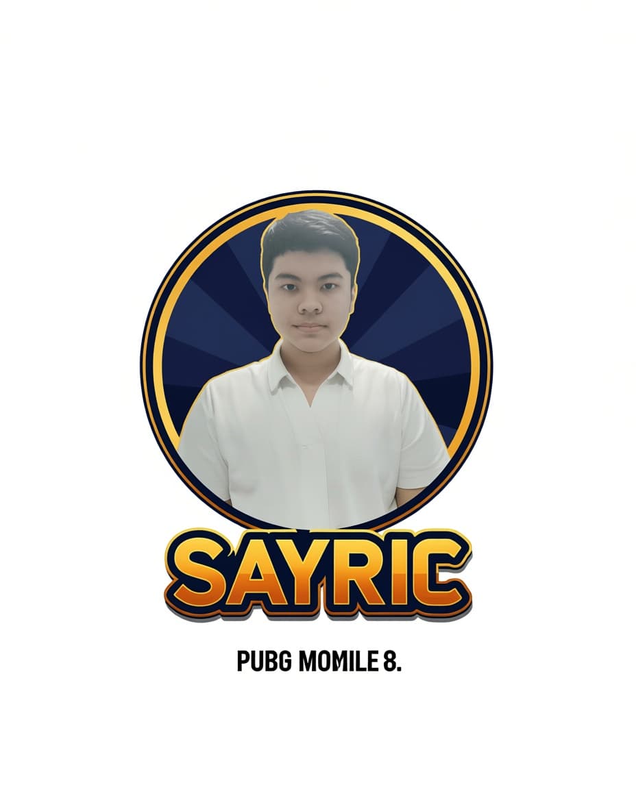 AI generated: I need a logo, and I play PUBG Mobile. I'll send you a photo of myself. My nickname is SAYRIC. Come ...