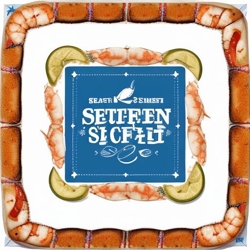 AI generated: Logo for restaurant named Southern Seafood Deli & Market. In a square design, with fish and shrimps....