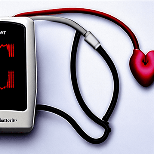 AI generated: heartbeat monitor with zero pulse

