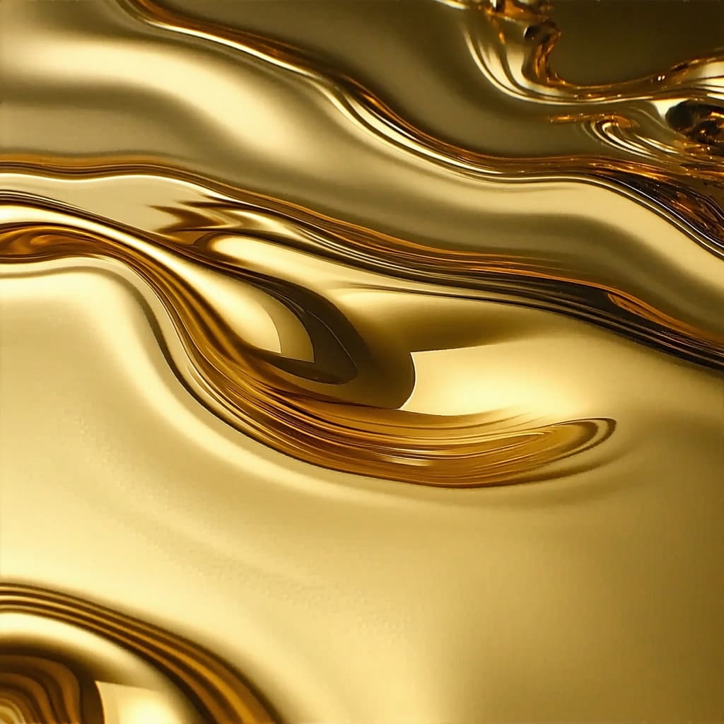 AI generated: SMOOVE GOLD LIQUID, GLOSSY, OBERFLÄCHE, LIGHT REFLECTION,
FLAT VIEW, PATTERN