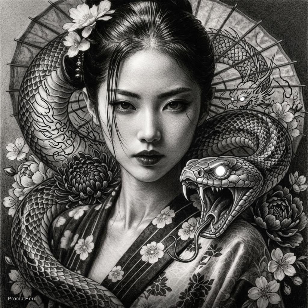 AI generated: MAKE THE IMAGE I HAVE ATTACHED INTO A EPIC HYPERREALISTIC IMAGE ADD A EPIC ANGRY SNAKE WITH A WHITE ...
