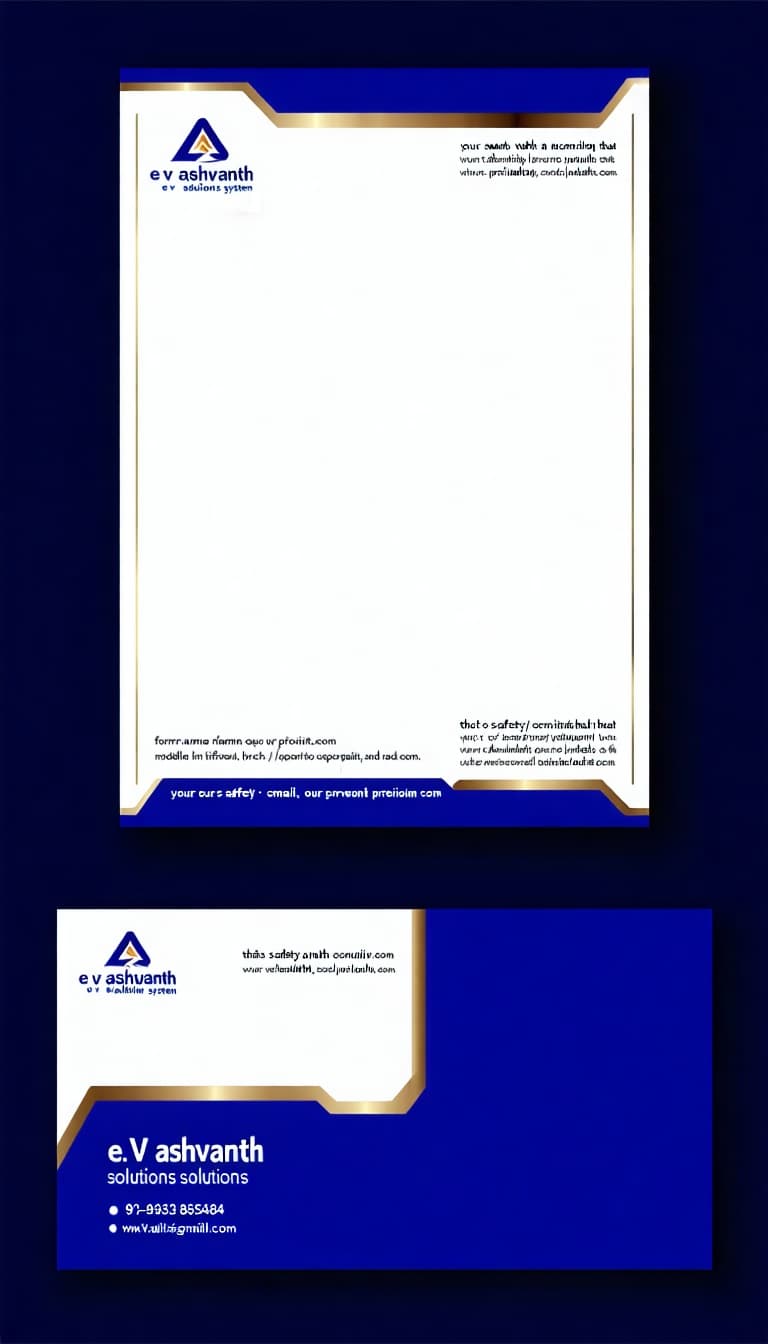 AI generated: Professional business letterhead design for a CCTV security company.

Business Name: E V ASHVANTH SO...