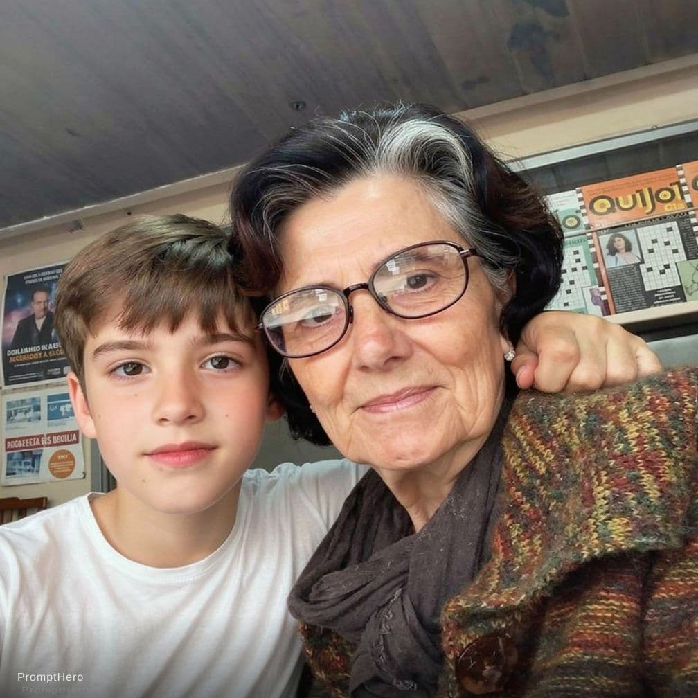 AI generated: If the man in the picture is 31 and the woman  is 69, can your generate them together when the man w...