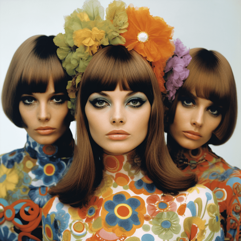 AI generated: high fashion, vogue, 1969
