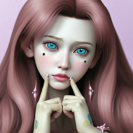 AI generated: jewelry, cgi, 3d, doll, cartoon, anime, illustration, drawing, digital art, digital painting, lowres...
