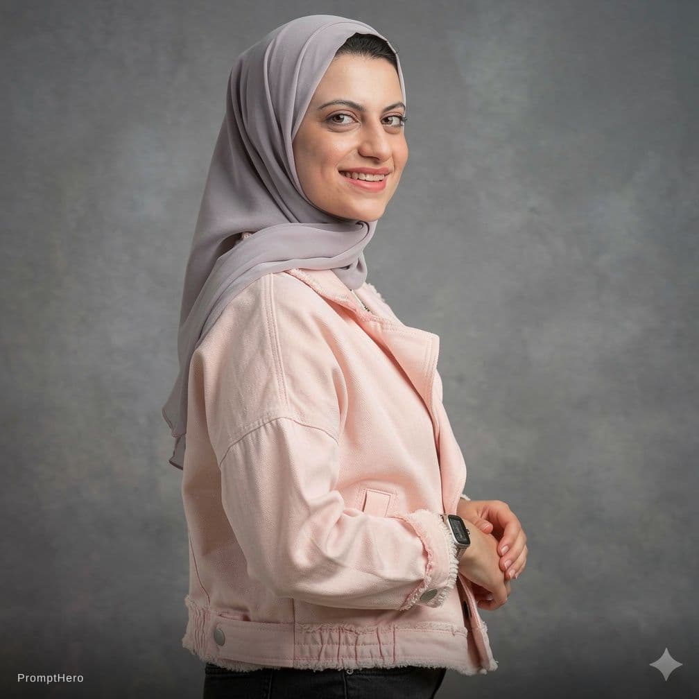 Hero prompt: اجعلها مستديرة للخلف وقم بانزال البنطلون لتبرز مؤخ...