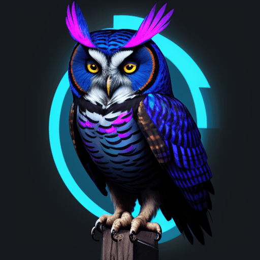 AI generated: vektor owl hd cobalt

