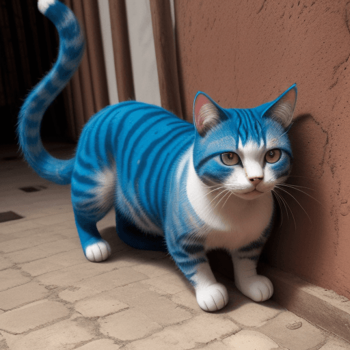 AI generated: gato azul en una chacra