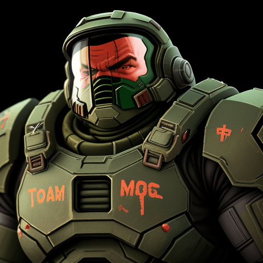 AI generated: imagine doomguy in 2023
