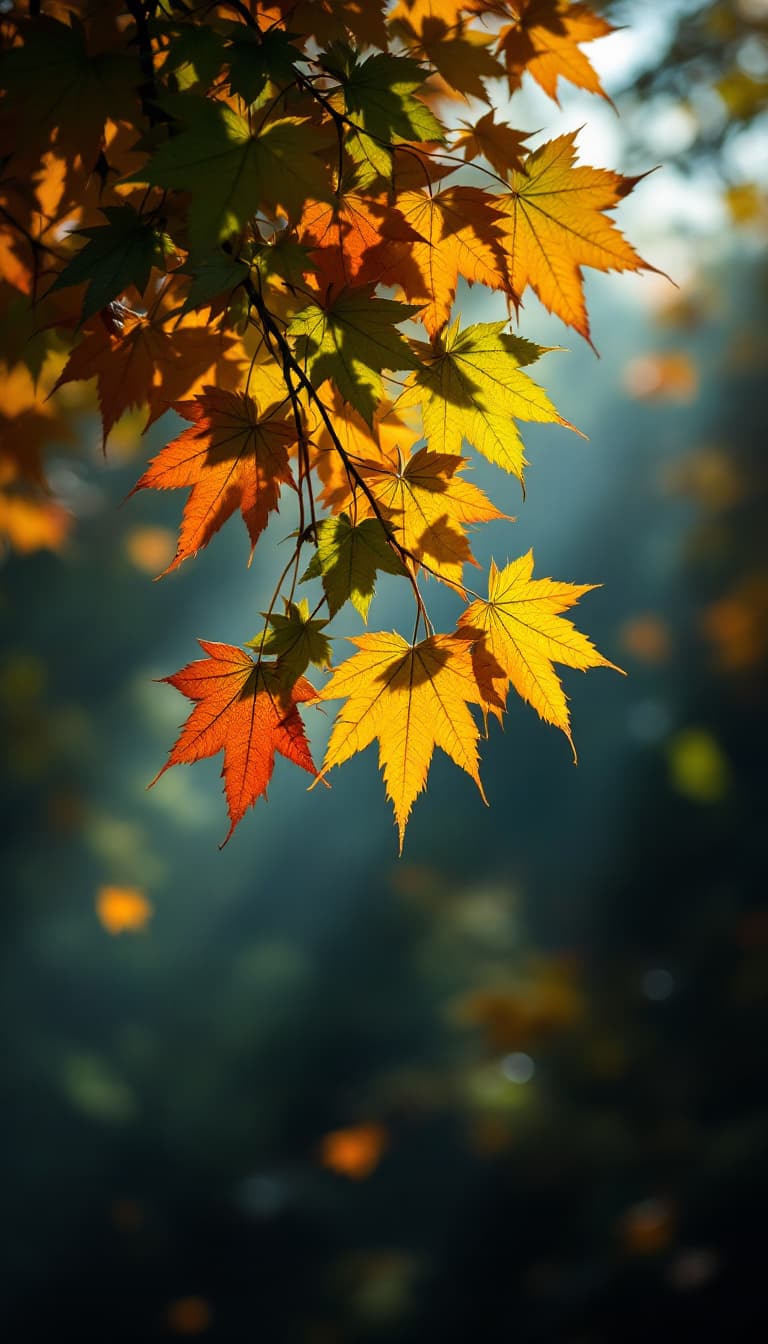 AI generated: beautiful leaves, dramatic lighting 