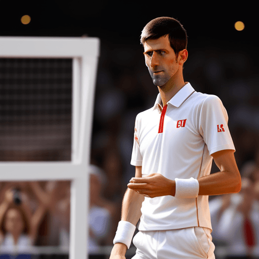 AI generated:  Novak Djokovic removes Jesus Christ costume
