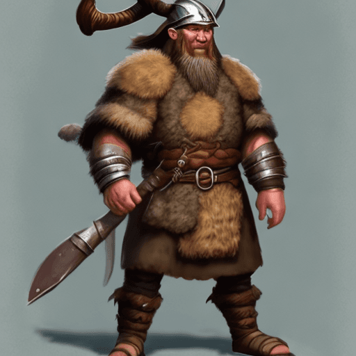 AI generated: A viking character, concept art