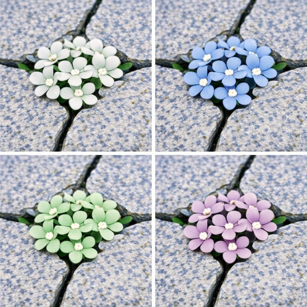 AI generated: make the center of the flowers white