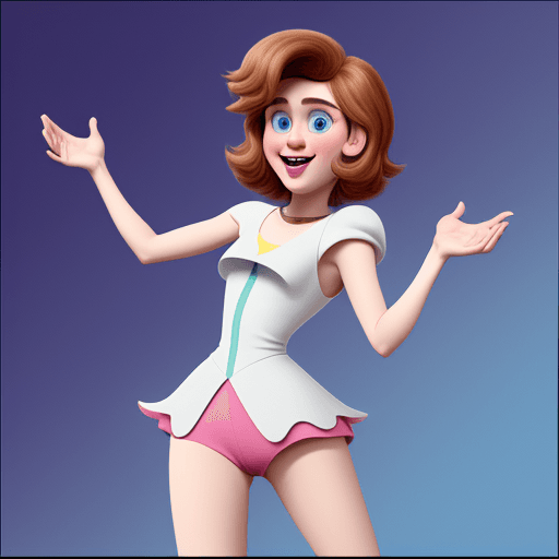 AI generated: Javier Milei as Miley Cirus in Disney Cartoony Style