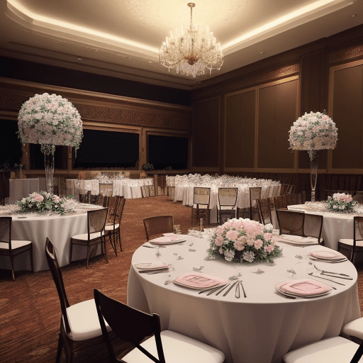 AI generated: Make a high definition image showing an event, highlighting the setting of the place, being of a ver...