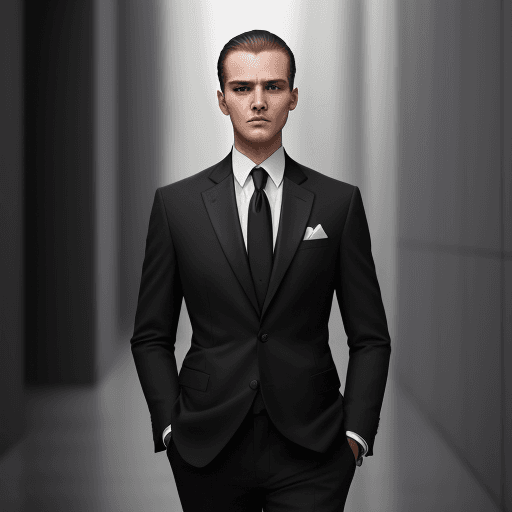 AI generated: a man in a suit and tie posing for a picture, a stock photo by Michael Flohr, featured on cg society...