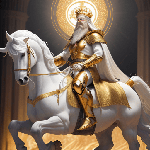 AI generated: God as a personal being who has supreme, perfect limb joints, perfect face, hand, foot, shining gold...
