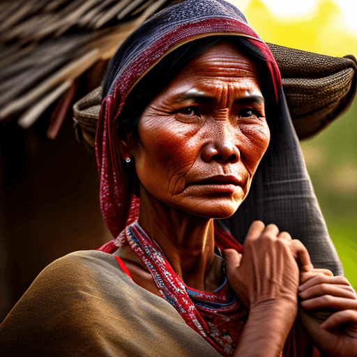 AI generated: A woman indonesia, photography, very realistic, in the village, micro details, hyper realistic, hype...