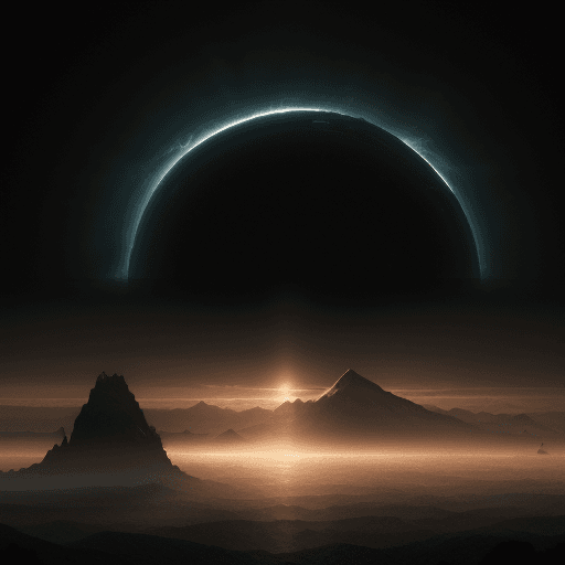 AI generated: Photo of a ultra realistic black holedramatic light, pale sunrise, cinematic lighting, battered, low...