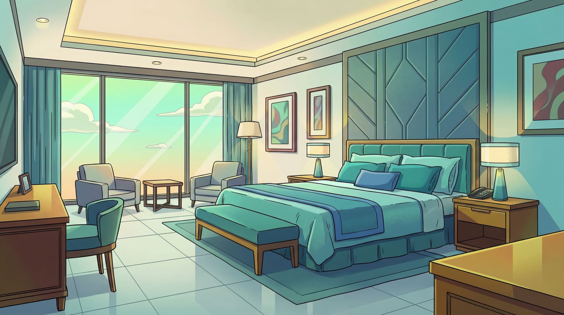AI generated: In the exact style of the uploaded reference, featuring the same color scheme and clean bold lines, ...