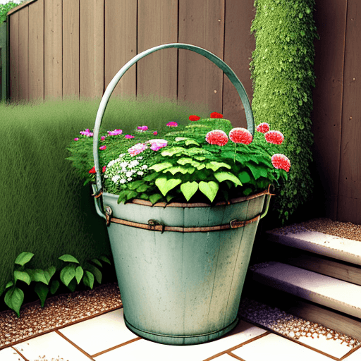 AI generated: An empty garden bucket


