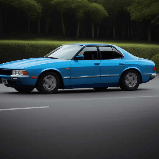 AI generated:  a blue .car 