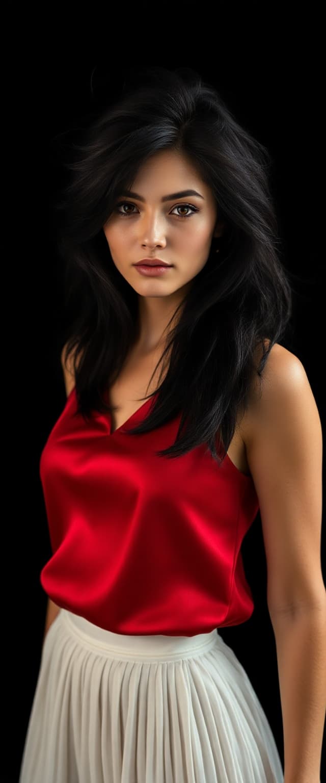 AI generated: :High resolution full-body portrait, professional photography style. Supermodel, heart shaped face. ...