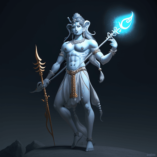 AI generated: Lord Shiva, a character from Indian mythology, depicted as a one-piece figure with a symmetric body,...