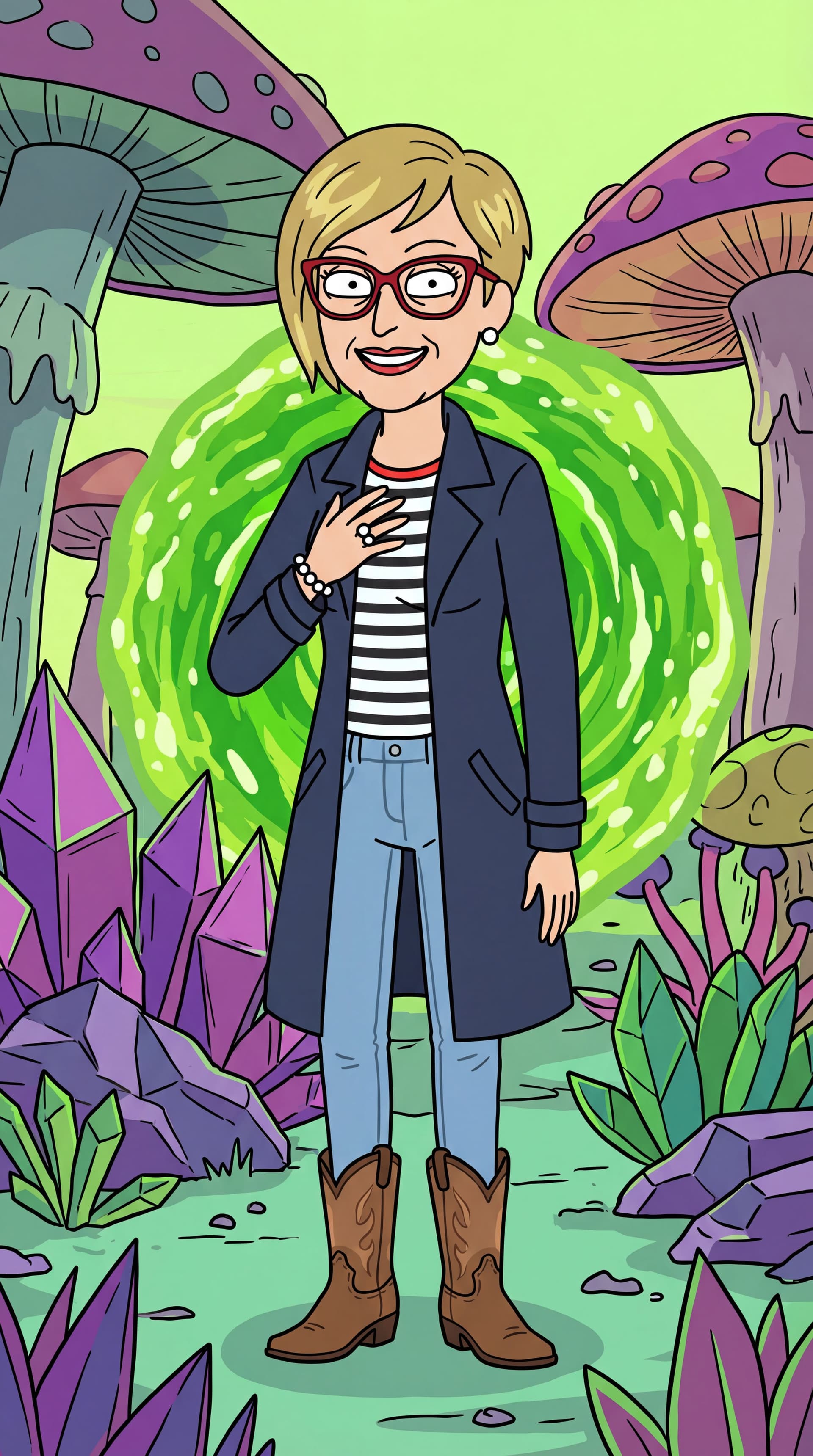 AI generated: Generate full-body cartoon characters in the iconic Rick and Morty animation style. 

Create based o...
