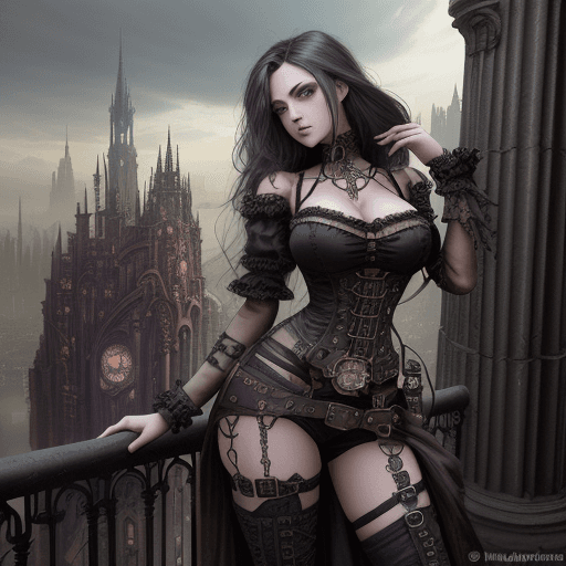 AI generated: Photo of aGenerate an image of a fantasy city where the architecture combines elements of gothic and...