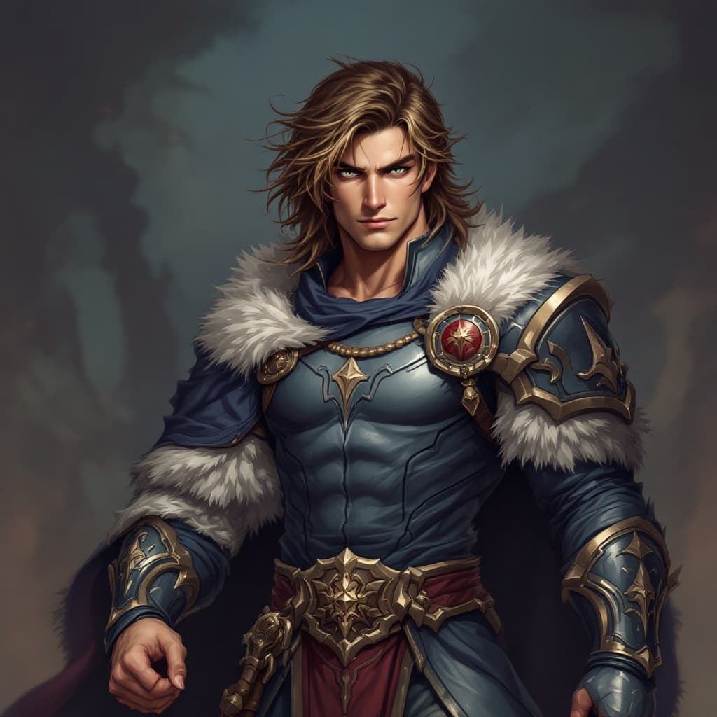 AI generated: A handsome legendary hero 